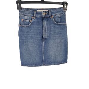 Asos Denim Skirt 4 Womens Above Knee Blue High Rise Casual Summer Bottoms